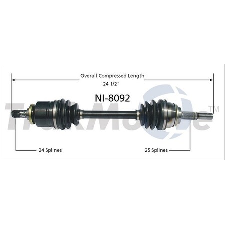 Surtrack Axle Cv Axle Shaft, Ni-8092 NI-8092